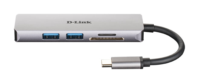D-Link DUB-M530 USB-Hub – USB-C, 1× HDMI, 2× USB-A, SD/microSD, für Windows/Mac/ChromeOS