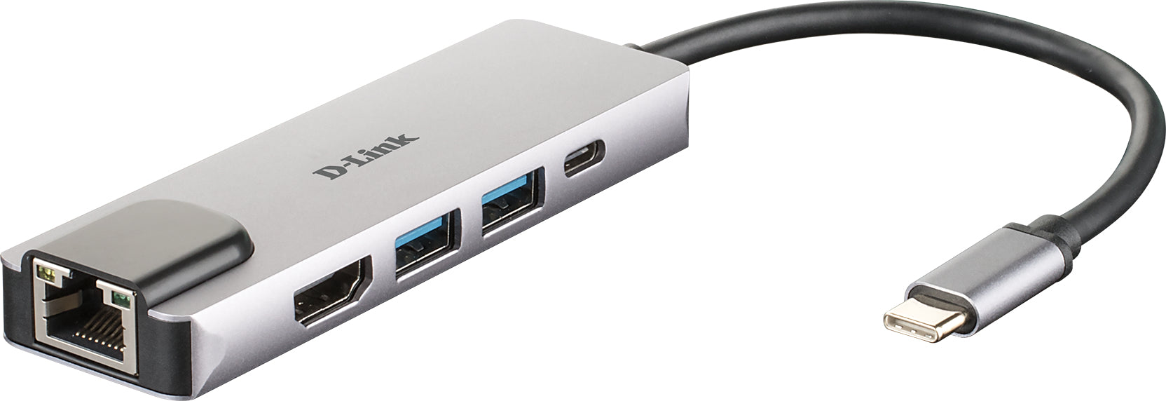D-Link DUB-M520 USB-Hub – Thunderbolt 3, 1× HDMI, 2× USB-A, 1× USB-C, 60 W PD, GbE, für Windows/Mac/ChromeOS