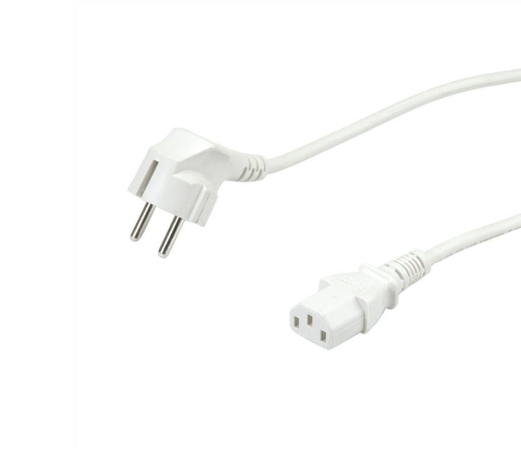VALUE Netzkabel – Schuko (CEE 7/7)–IEC C13, 0,6 m, 250 V/10 A, weiss