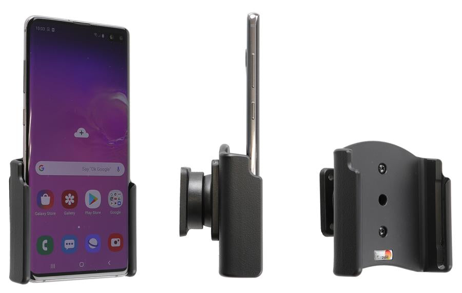 Brodit Passive Halterung mit Neigefunktion – Kfz-Halterung – Senkrecht – für Samsung Galaxy S10+ – Schwarz