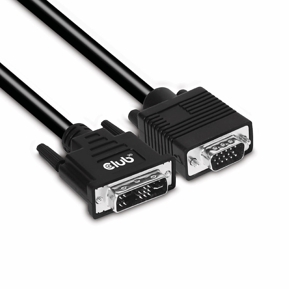 CLUB3D Club 3D DVI-D auf VGA Kabel – 1600×1200 – 3 m – für Geräte mit DVI- und VGA-Anschluss