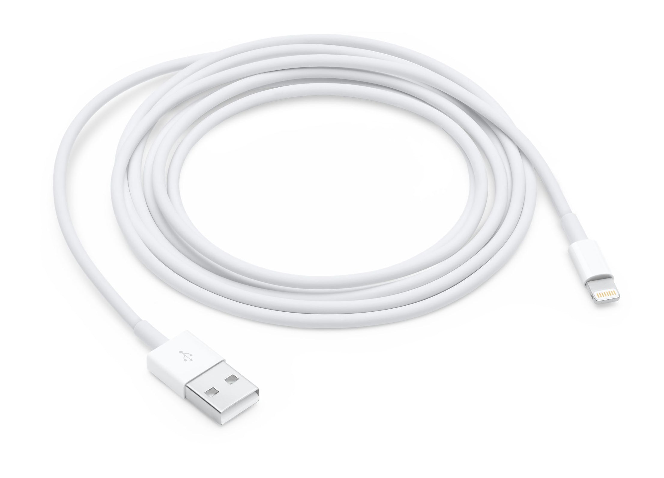 Apple USB-A auf Lightning Kabel, 2 m, Weiss, MFi-zertifiziert