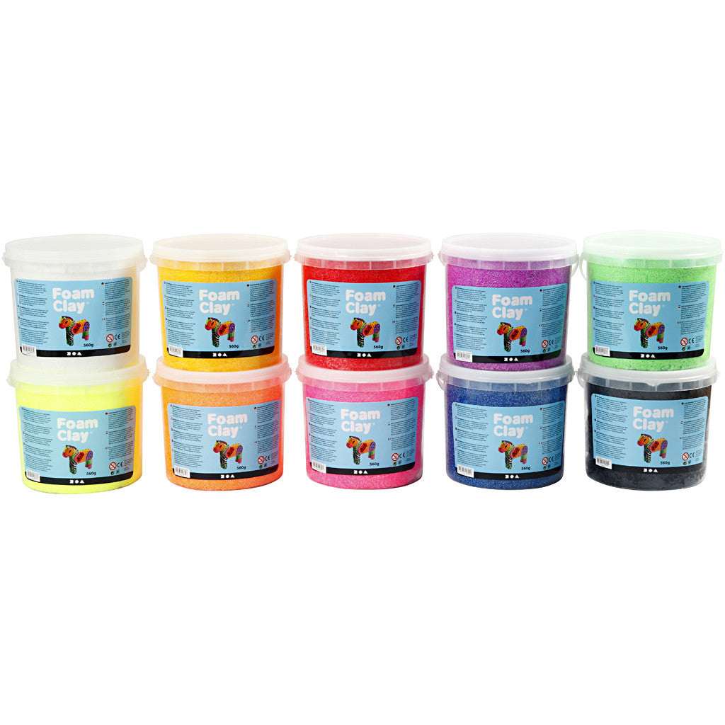 Creativ Company Modelliermasse, Lufttrocknend, Mehrfarbig, 5,6 kg, 10 Stk.