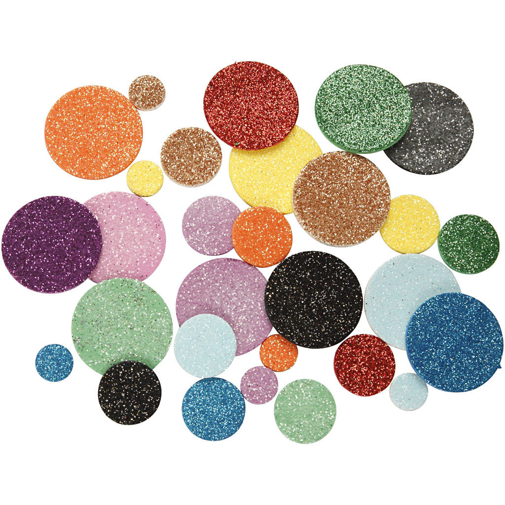 Creativ Company Moosgummi, selbstklebend, mehrfarbig, drei Grössen sortiert, 1'000 Stk., Art.-Nr. 79022