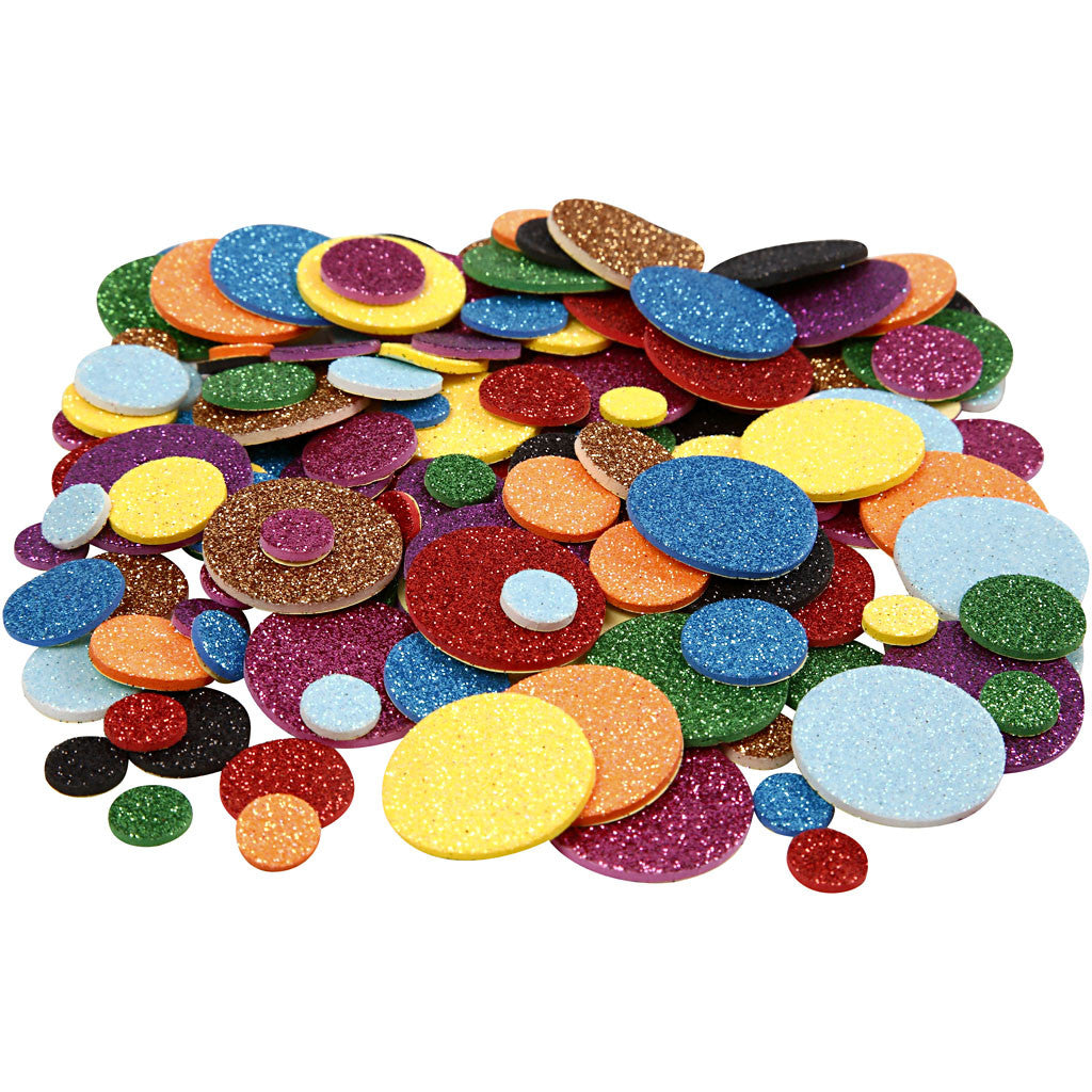 Creativ Company Moosgummi, selbstklebend, mehrfarbig, drei Grössen sortiert, 1'000 Stk., Art.-Nr. 79022