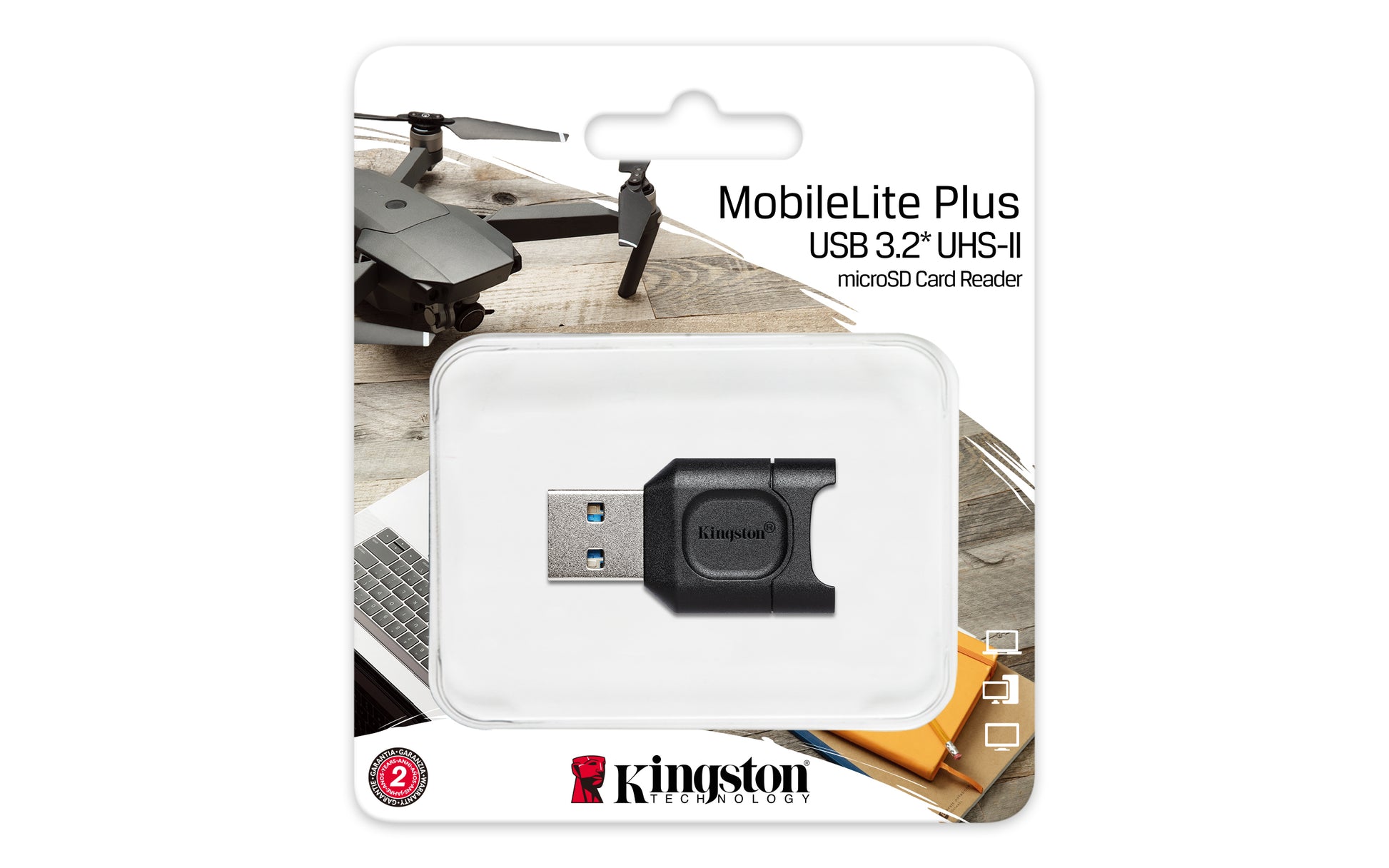 Kingston Technology Kingston – USB-Kartenleser USB-A – microSD – USB 3.2 Gen 1 (5 Gbit/s) – Schwarz – für Windows, Mac und mehr