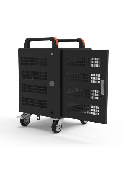 Port Designs naotic 901973 Notebook-Trolley – für Notebooks bis 15,6", 4 Rollen, Metall, schwarz