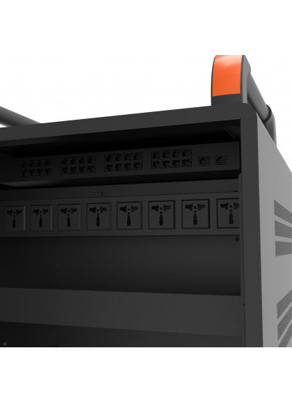 Port Designs naotic 901973 Notebook-Trolley – für Notebooks bis 15,6", 4 Rollen, Metall, schwarz