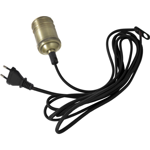 Star Trading Lampenhalter E27, 3,5 m – Gold, Kunststoff – IP20 – 1 Stk.