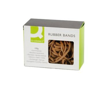 Connect Gummibänder – 3 × 125 mm, Ø 76 mm, braun, Naturkautschuk, 100 g