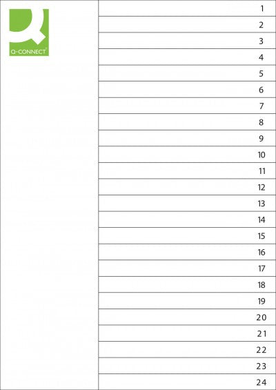 Connect Register – für A4, Kunststoff (PP), 1–24, 24-teilig, grau, 11-fach