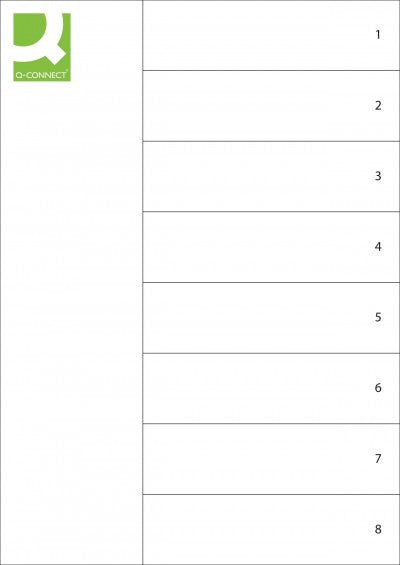 Connect Register – für A4, Kunststoff (PP), 1–8, 8-teilig, grau, 11-fach
