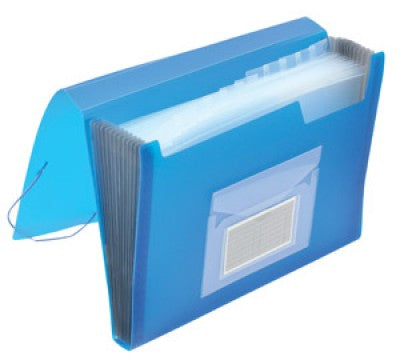 Connect Sammelmappe für A4, Kunststoff, Blau, mit Gummizug