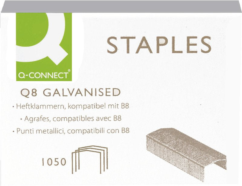Q-CONNECT Heftklammern – für Bostitch B8C, B8R, B8T und andere – 6 mm – Metall, silber – 1050 Stk.