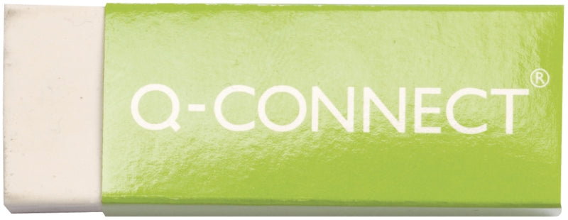 Q-CONNECT Radierer – für Bleistifte und Farbstifte – 60 × 11 × 21 mm – weiss