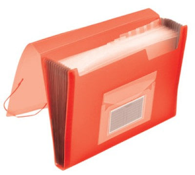 Connect Sammelmappe für A4, Kunststoff, Rot, mit Gummizug