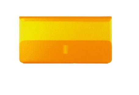 Connect Hängemappen-Klarsichthülsen – 60 × 31 mm, gelb, Kunststoff, für Metall-Reiter