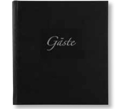 Goldbuch Gästebuch Uni – 176 Seiten – 230 × 250 mm – Hardcover, Kunststoff, Schwarz