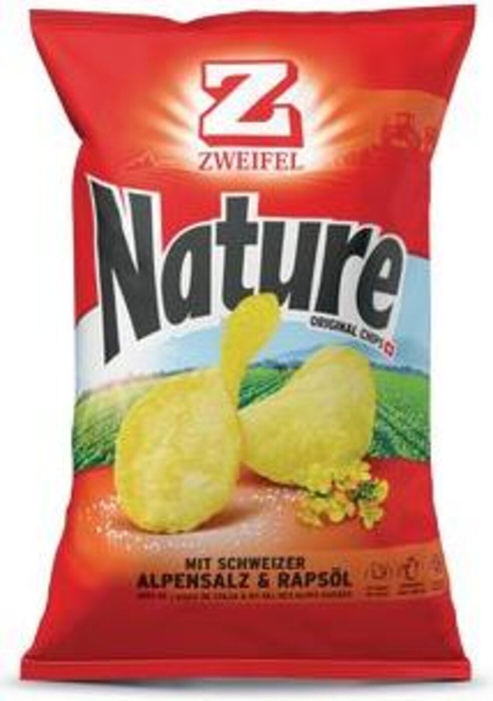 Zweifel Nature Chips – gesalzen, vegan, glutenfrei – 90 g