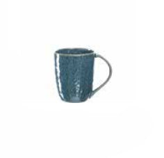 LEONARDO Matera Cappuccinotasse – 0,43 l, Keramik, Blau, mit Henkel, mikrowellenfest, spülmaschinenfest, 6 Stück