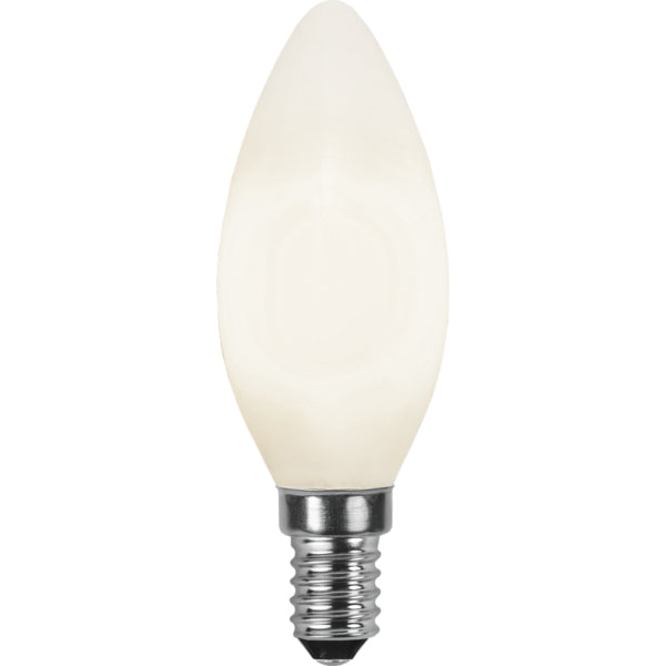 Star Trading LED-Leuchtmittel E14 Kerze – Warmweiss 2700 K, 470 lm, 4,7 W – 1 Stk. – Opal – 12.375-03