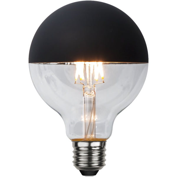 Star Trading Leuchtmittel E27 G95 – Warmweiss 2600 K, 260 lm, 2,8 W – 1 Stk. – Schwarz