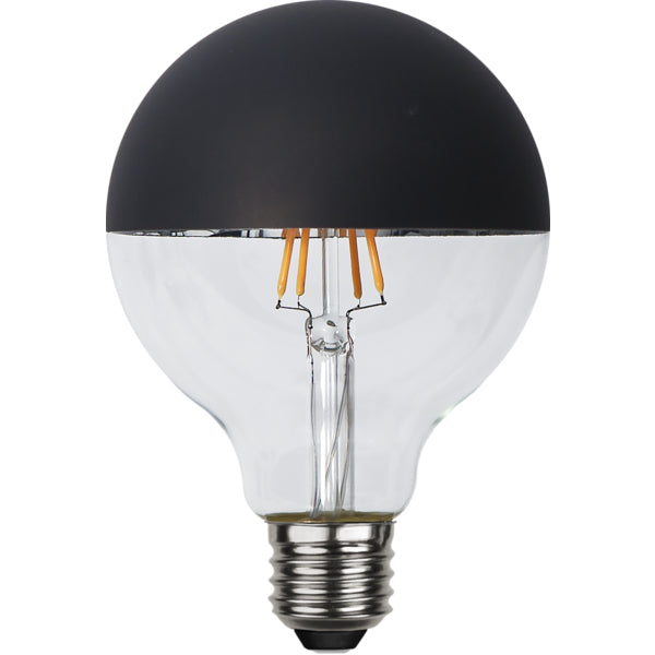 Star Trading Leuchtmittel E27 G95 – Warmweiss 2600 K, 260 lm, 2,8 W – 1 Stk. – Schwarz