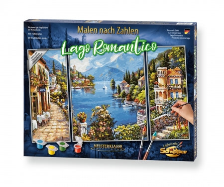 Schipper Malen-nach-Zahlen-Set – Romantischer See – 3-teilig, 40 × 50 cm + 2 × 20 × 50 cm – ab 8 Jahren