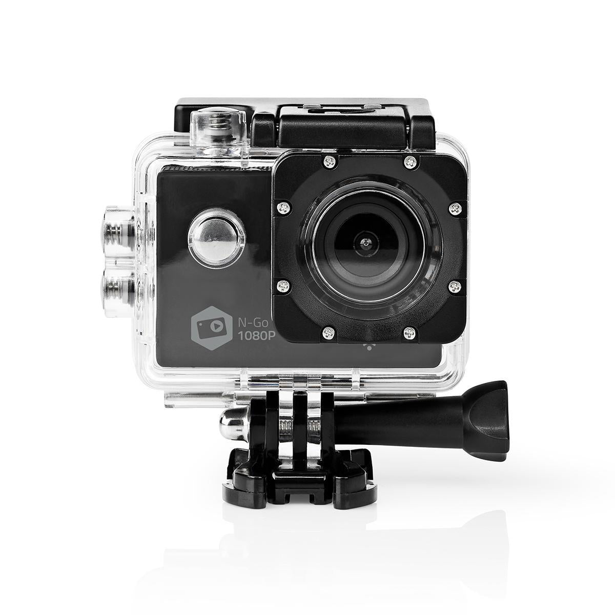 Nedis Action Cam – Unterwasserkamera, wasserdicht bis 30 m, 12 MP, 1080p, 30 fps, schwarz