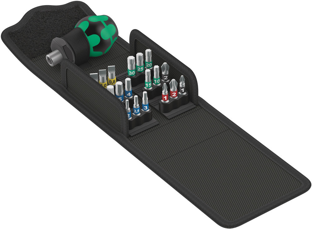 Wera Kraftform Kompakt – Multi-Bit-Schraubenzieher-Set PH/PZ/SL/TX/HEX, 19-teilig, magnetisch, Etui, Stubby 1
