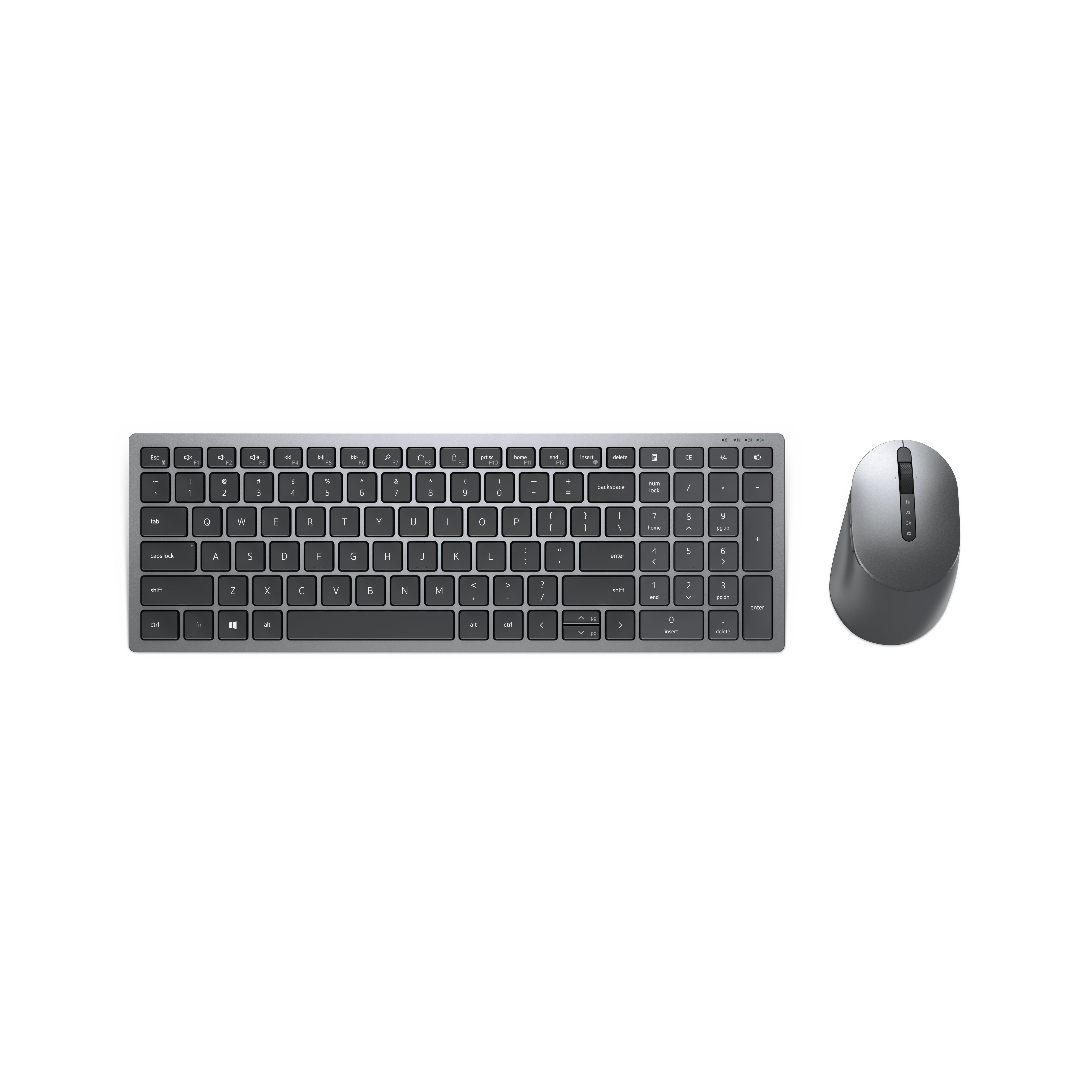 DELL KM7120W – Tastatur- und Maus-Set – Bluetooth 5.0 & 2,4 GHz – QWERTY (UK) – Grau