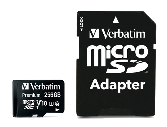 Verbatim Micro-SDXC-Karte – 256 GB, Klasse 10, inkl. SD-Adapter