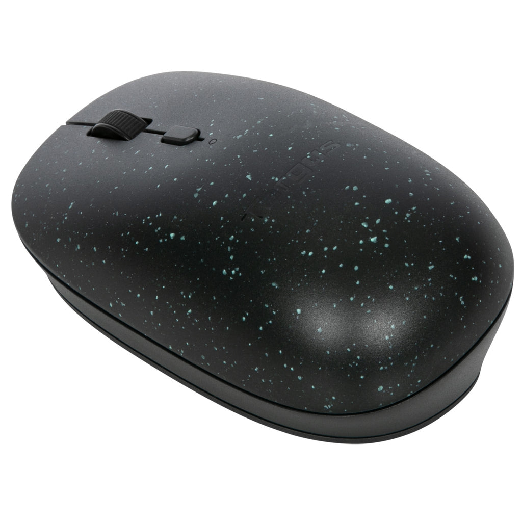 Targus EcoSmart Nachhaltige Ergonomische Maus – kabellos, Silent-Tasten, aus recyceltem Material, schwarz