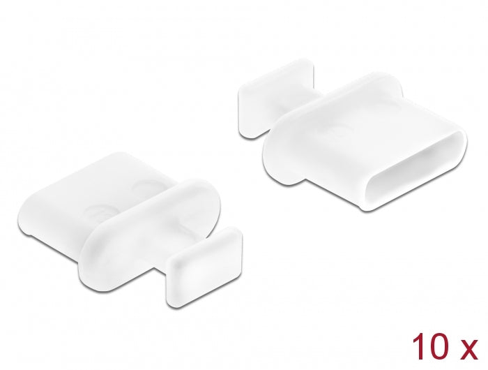 DeLOCK Staubschutz USB-C (Stecker) – Portblocker – Weiss – für USB-C – 10 Stück