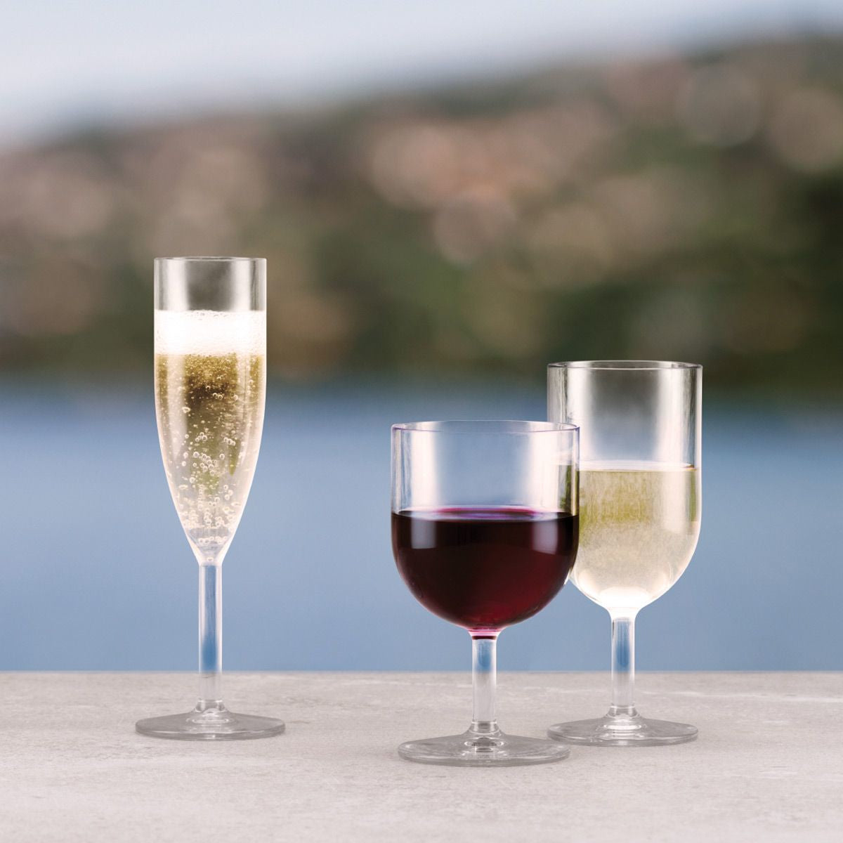 Bodum Weissweinglas – 6er Set, 270 ml, Ø 6,7 cm, H 16,2 cm, Kunststoff, Transparent, spülmaschinenfest