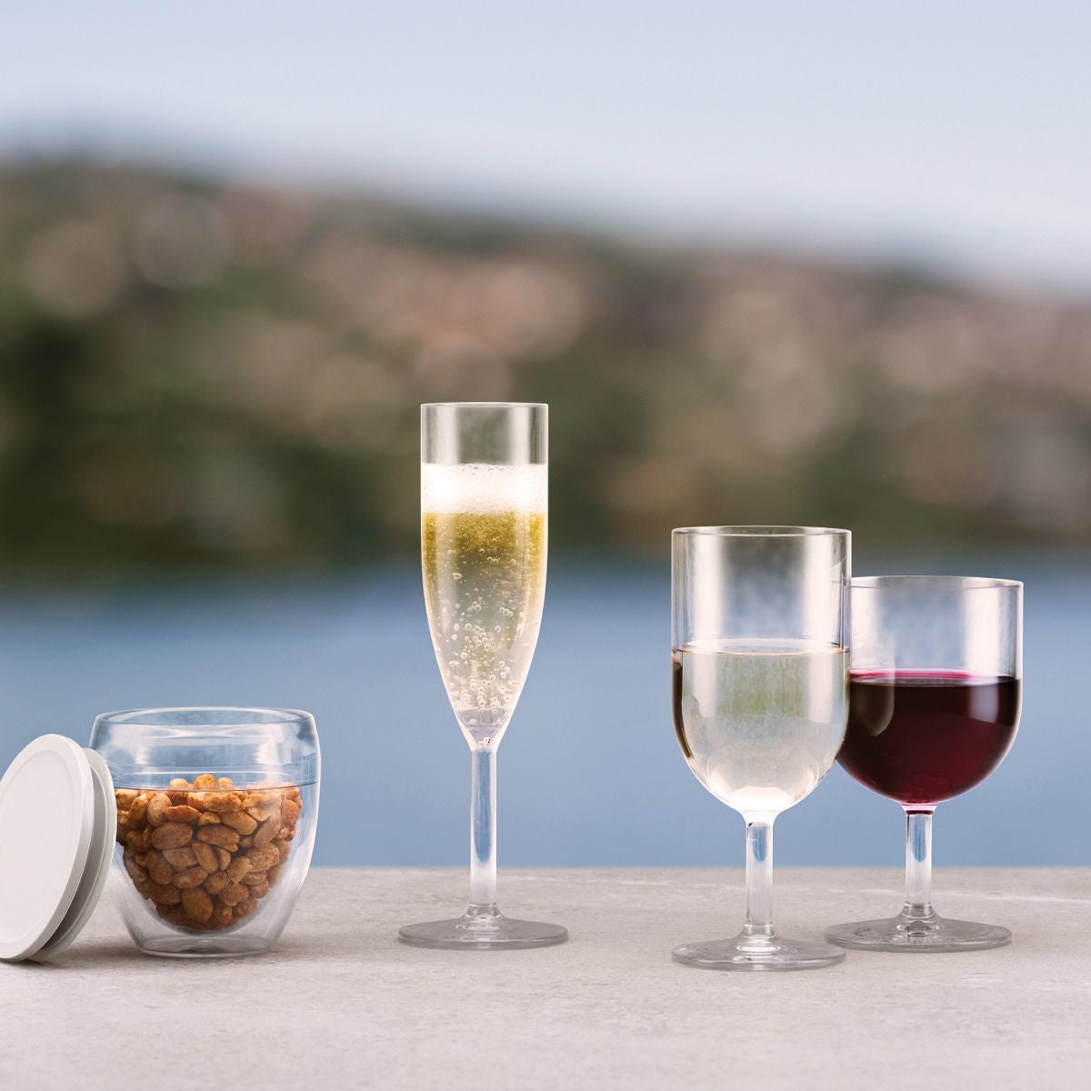 Bodum Weissweinglas – 6er Set, 270 ml, Ø 6,7 cm, H 16,2 cm, Kunststoff, Transparent, spülmaschinenfest