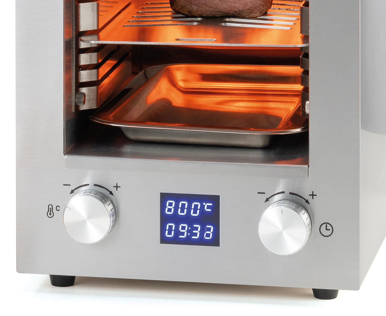 Koenig Elektrogrill B02308 – 2200 W, Kochfläche 18,5×30 cm, 1 Brenner – Silber