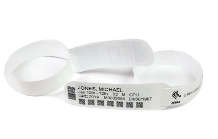 Zebra Armbandetiketten Z-Band Direct, 25 mm × 368 mm, weiss