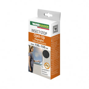 Windhager Open UP Fenster-Fliegengitter – 130 × 150 cm – Weiss – Polyester – für Fenster