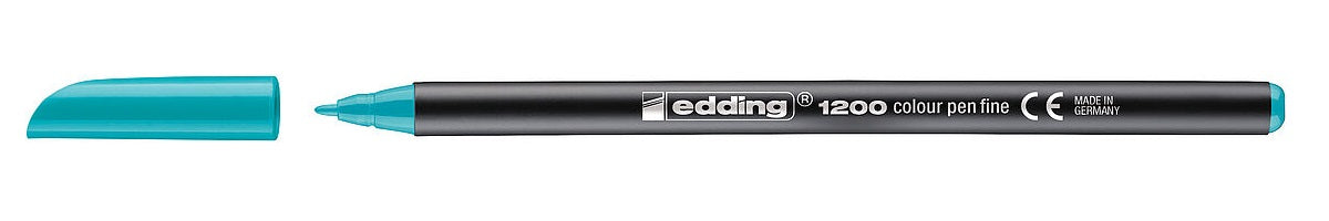 Edding 1200 Filzstift – Rundspitze, 1 mm, wasserfest, türkis
