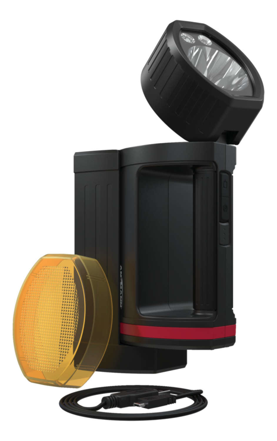 Ansmann Taschenlampe – 1700 lm, 470 m, IP20, Akku 10400 mAh, USB, Modi – Schwarz