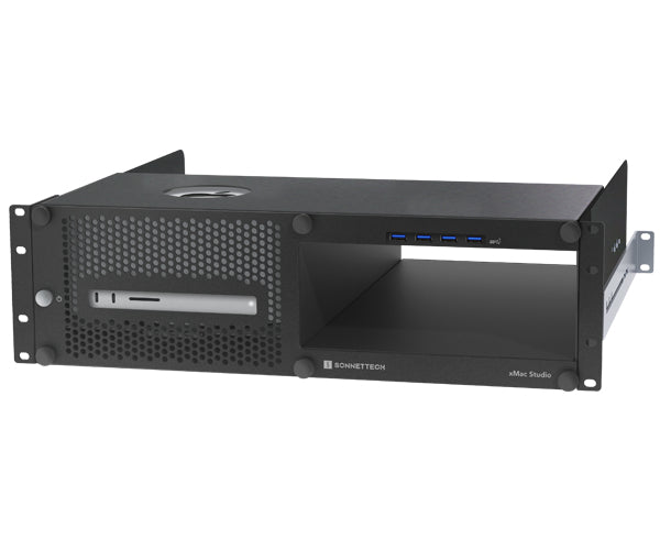 Sonnet xMac Studio Rack – Rack-Gehäuse – 19" Rack, 3U, 1×SSD, für Mac Studio, Schwarz