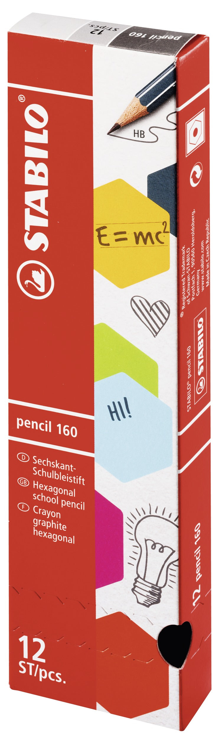 STABILO 160 Bleistifte HB, hexagonal – 12er-Set