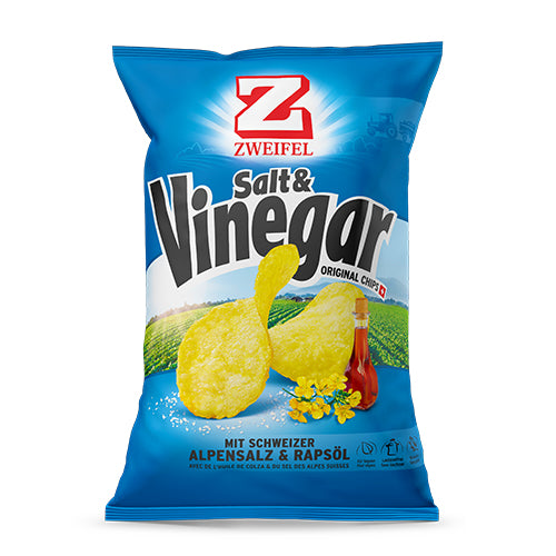 Zweifel Original Chips – Salz & Essig, glutenfrei, vegan – 380 g