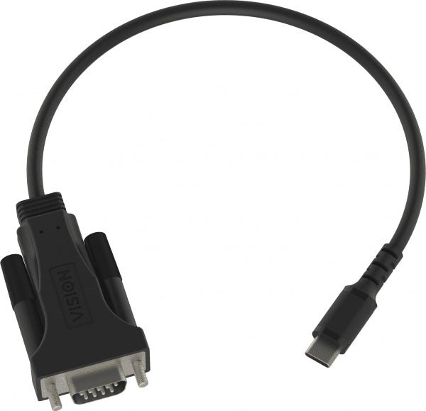 Vision TC-USBCSER/BL Seriell-Adapter USB-C zu RS-232 – Schwarz