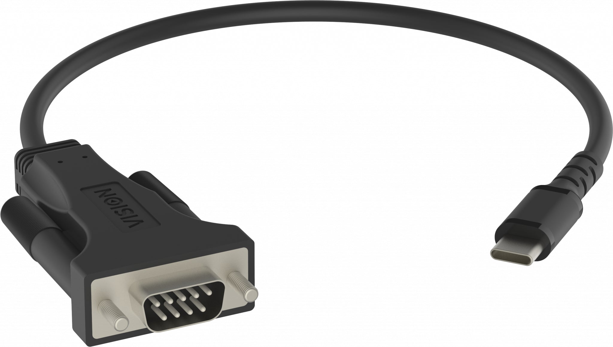 Vision TC-USBCSER/BL Seriell-Adapter USB-C zu RS-232 – Schwarz