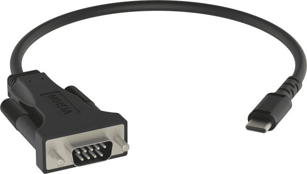 Vision TC-USBCSER/BL Seriell-Adapter USB-C zu RS-232 – Schwarz