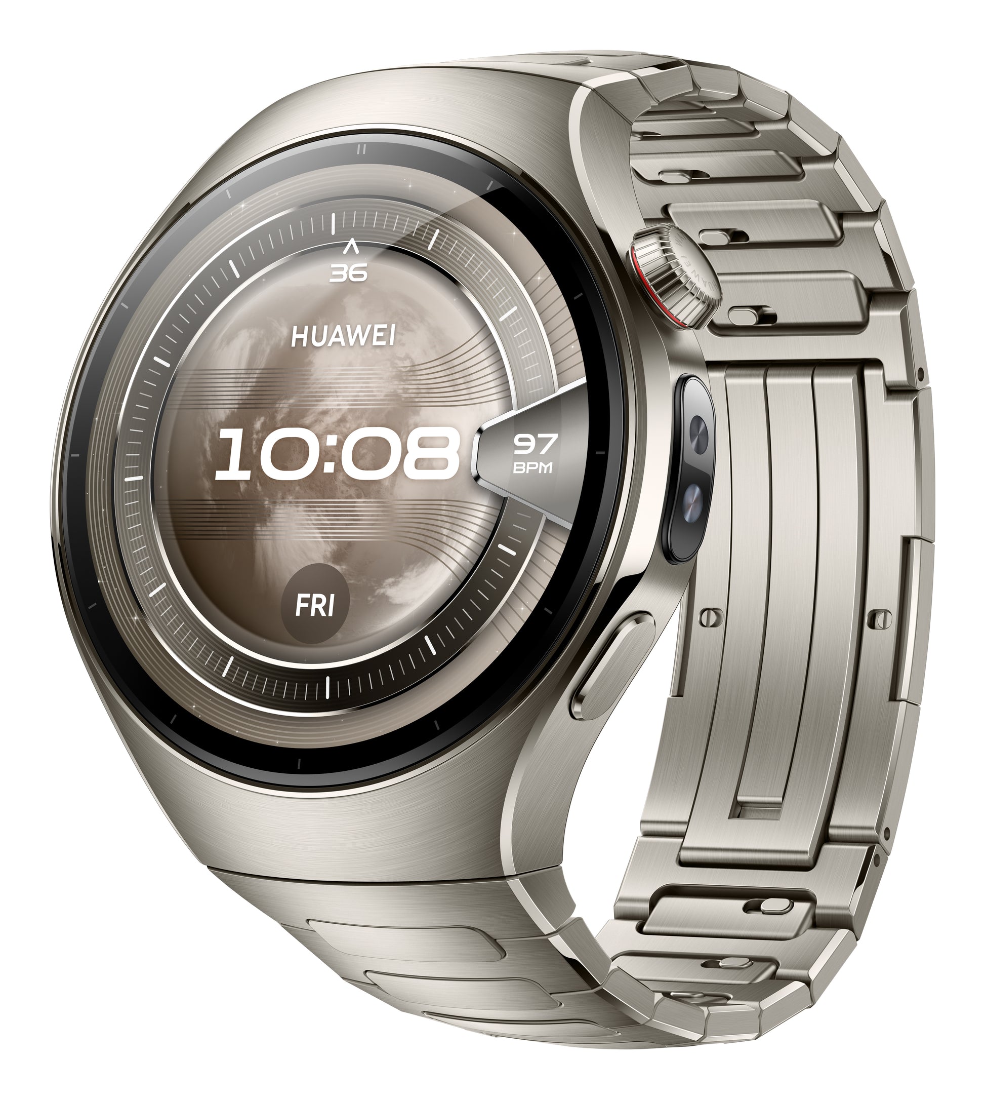 Huawei Watch 5 – 46 mm, AMOLED, Titan Silber, 5 ATM