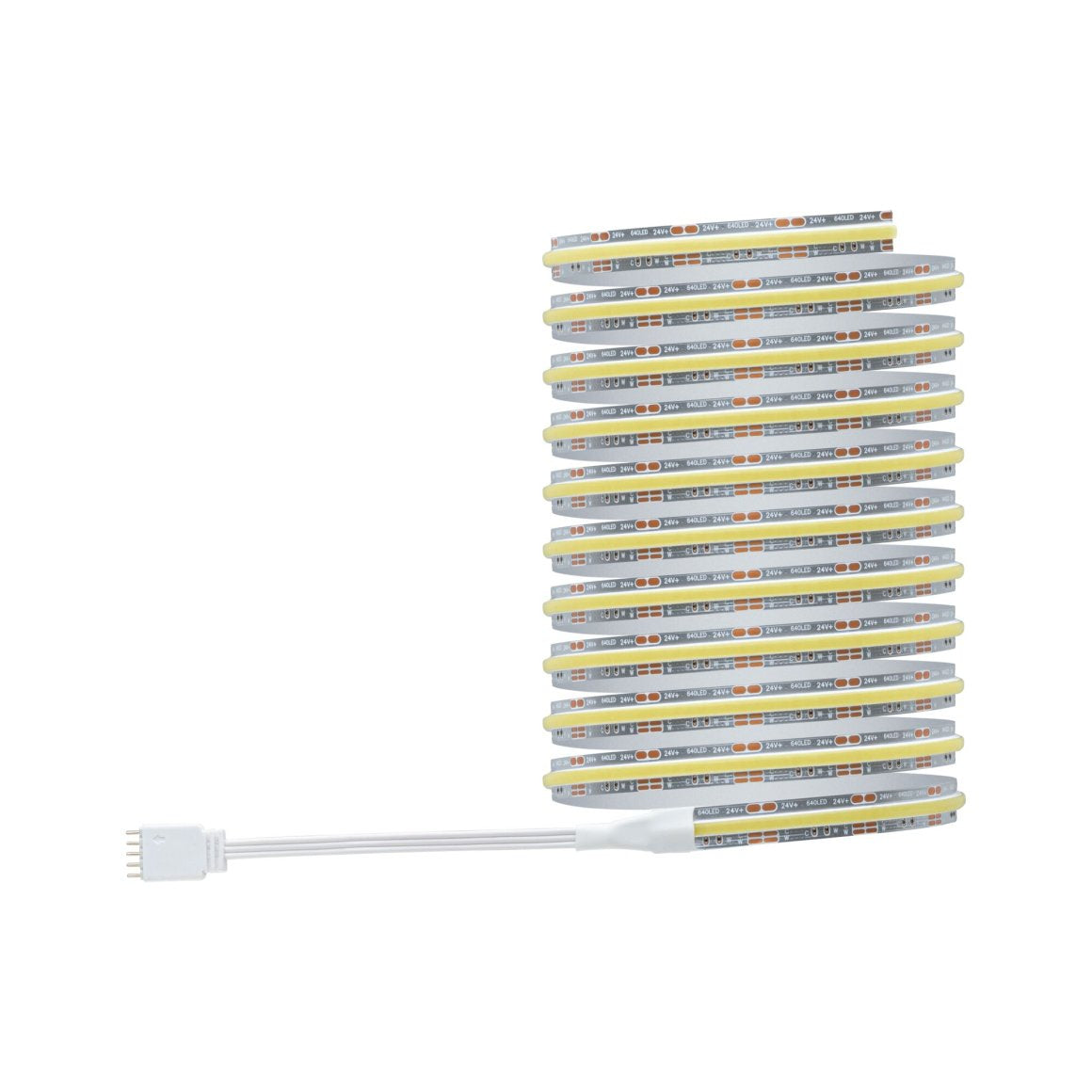 Paulmann LED-Strip MaxLED 500 – Basisset, 3 m, 1800 lm, 15 W, 2700–6500 K, dimmbar, silber, Netzteil, Fernbedienung