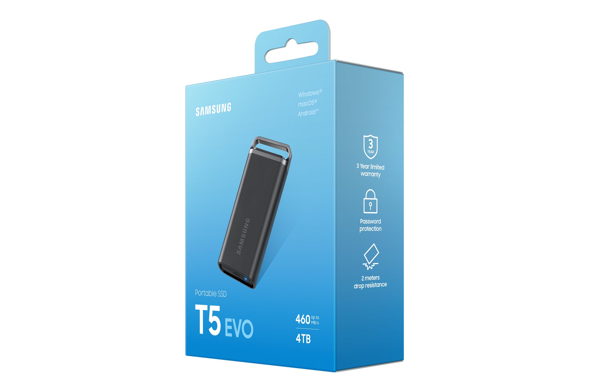 Samsung MU-PH4T0S Speichergerät – 4 TB, USB 3.2 Gen 1, Hardwareverschlüsselung